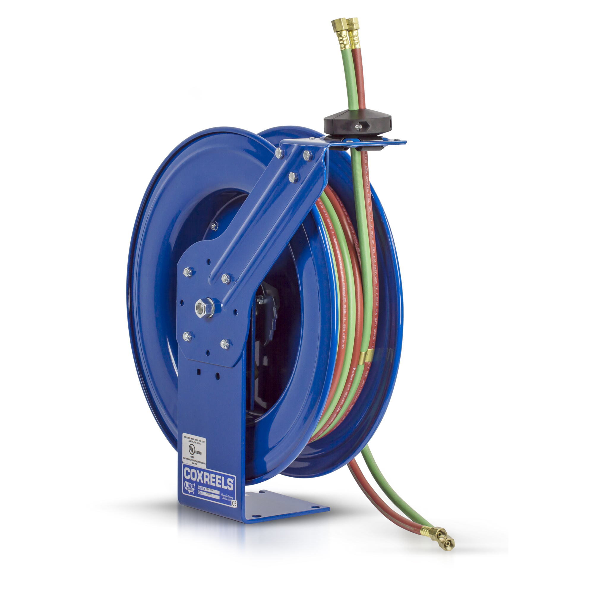 Coxreels, Welding Spring Driven Hose Reel 1/4in. x 50ft., Max. PSI 200 Hose Length 50 ft, Model# SHW-N-150
